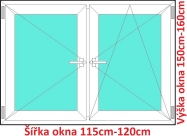 Okna O+OS SOFT rka 115 a 120cm x vka 150-160cm